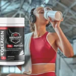 Image of a women drinking a Collagen Drink